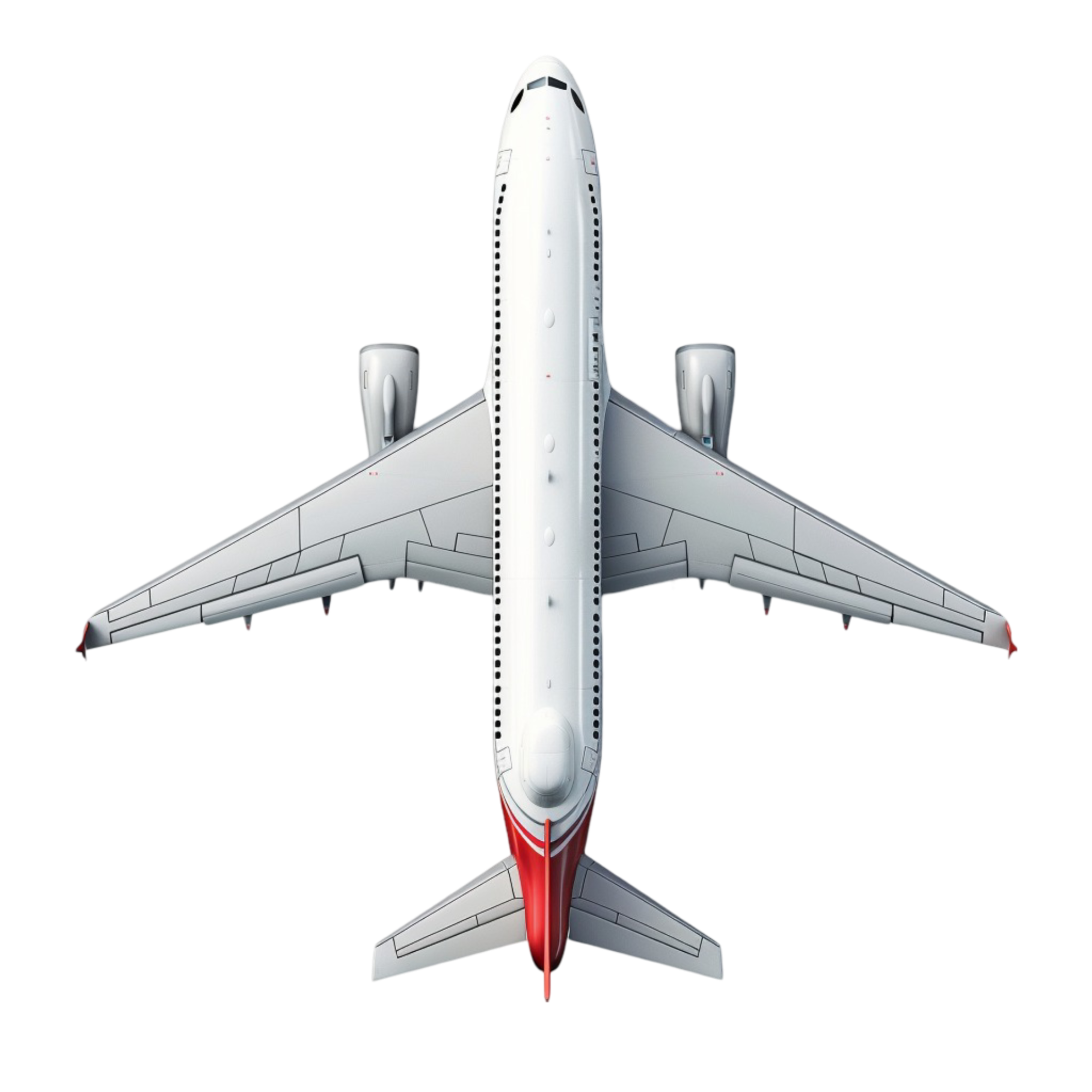 Commercial aircraft top view - Aviation supply chain and procurement services